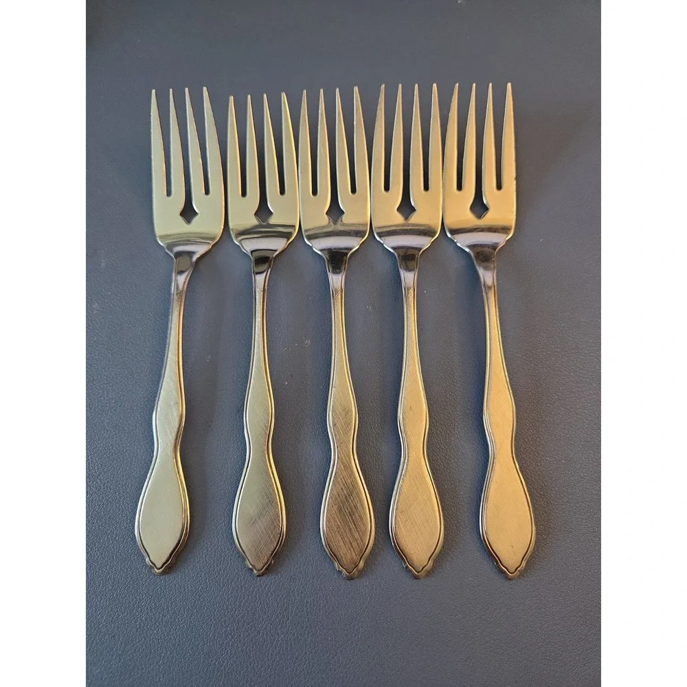 Oneida Twilight Stainless Salad Forks 6.25 in Set of 5